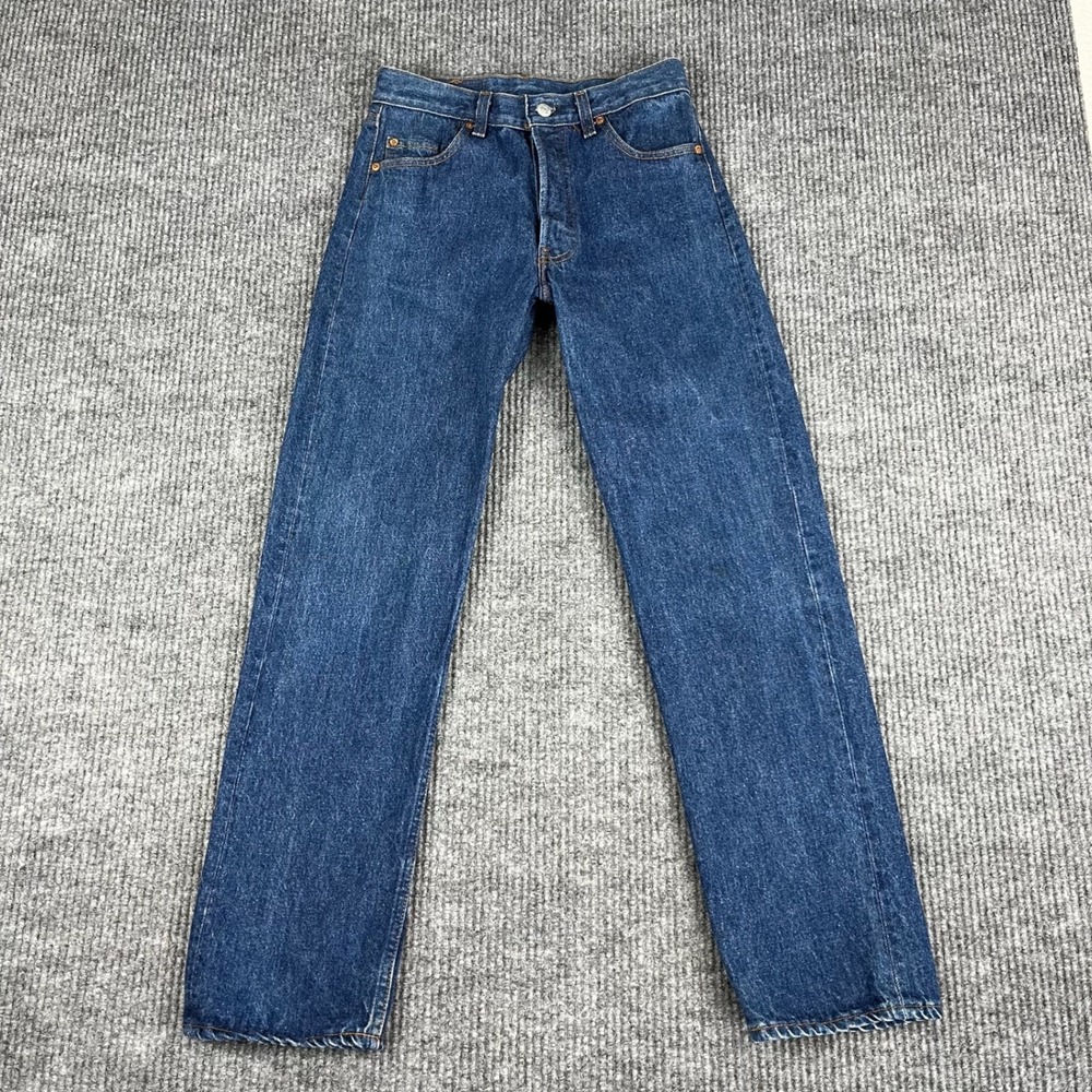 Vtg 80s Levis 501 Jeans Womens 26x29 USA Mid Rise Straight Leg Button Fly